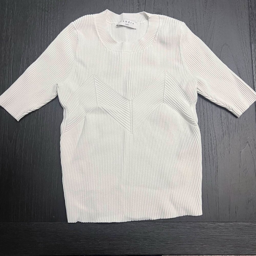 Sandro Rib-Knit Top